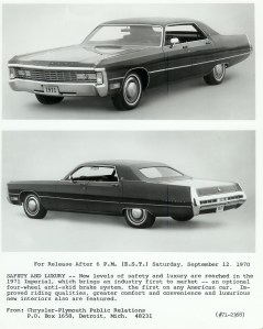 1971 Press ReleaseReg