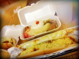Hot Dogs and a Banana Split