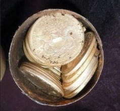 This image provided by the Saddle Ridge Hoard discoverers via Kagin's, Inc.