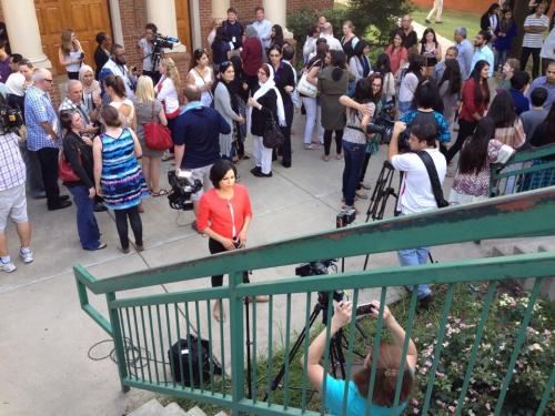 National News Media were everywhere.