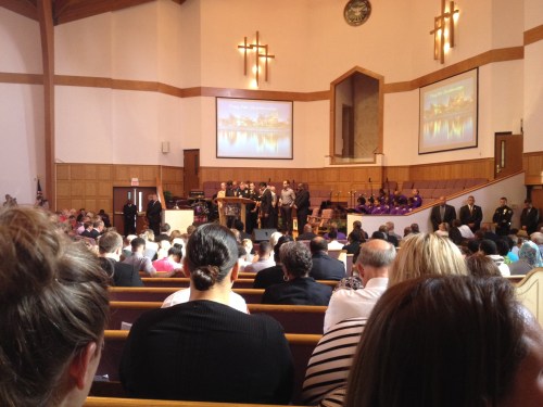 A powerful prayer was offered by a comrade in arms.