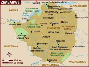 zimbabwe map