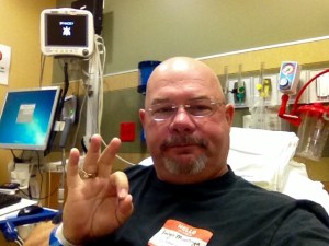 Right before I was released on Saturday morning. Encouraged by prayer notifications.